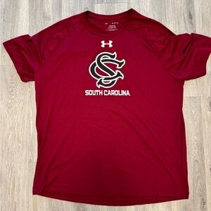 South Carolina Gamecocks Under Armour Short Sleeve Shirt Men's Red Size 3XL